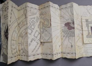 Mapa del merodeador. Fiesta de Harry Potter. Ponle arte.