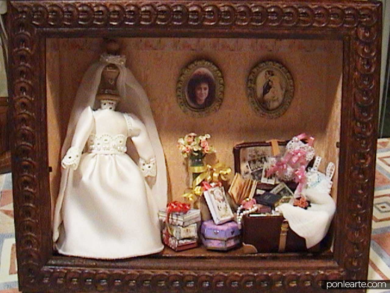 Escena de boda en miniatura. Clara Ortega. Ponle Arte.