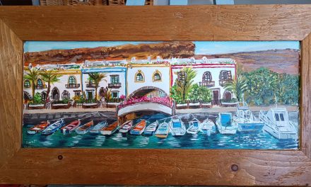 Puerto de Mogán, pintura acrílica